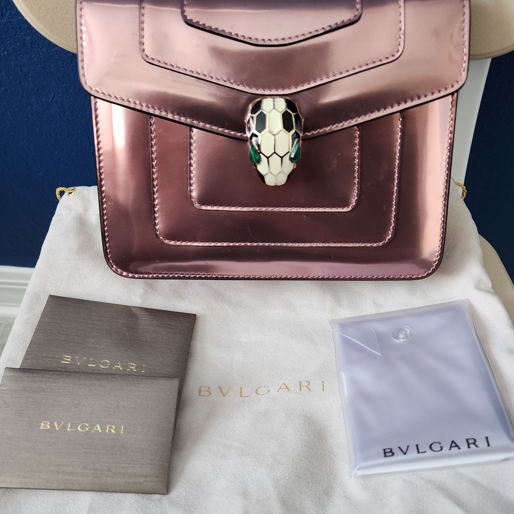 Bulgari Metallic Pink Shoulder Bag